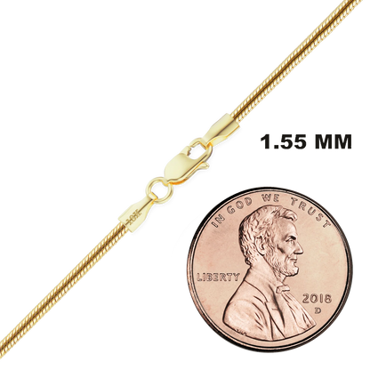 Round Snake Necklace 18K Yellow Gold