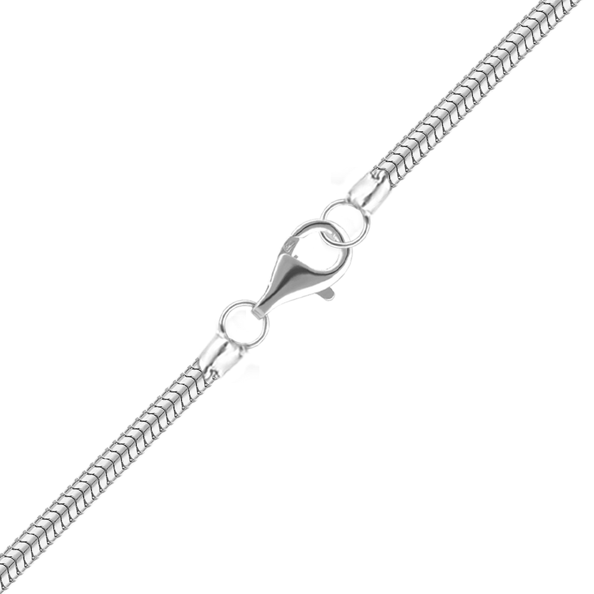 Round Snake Chain in platinum