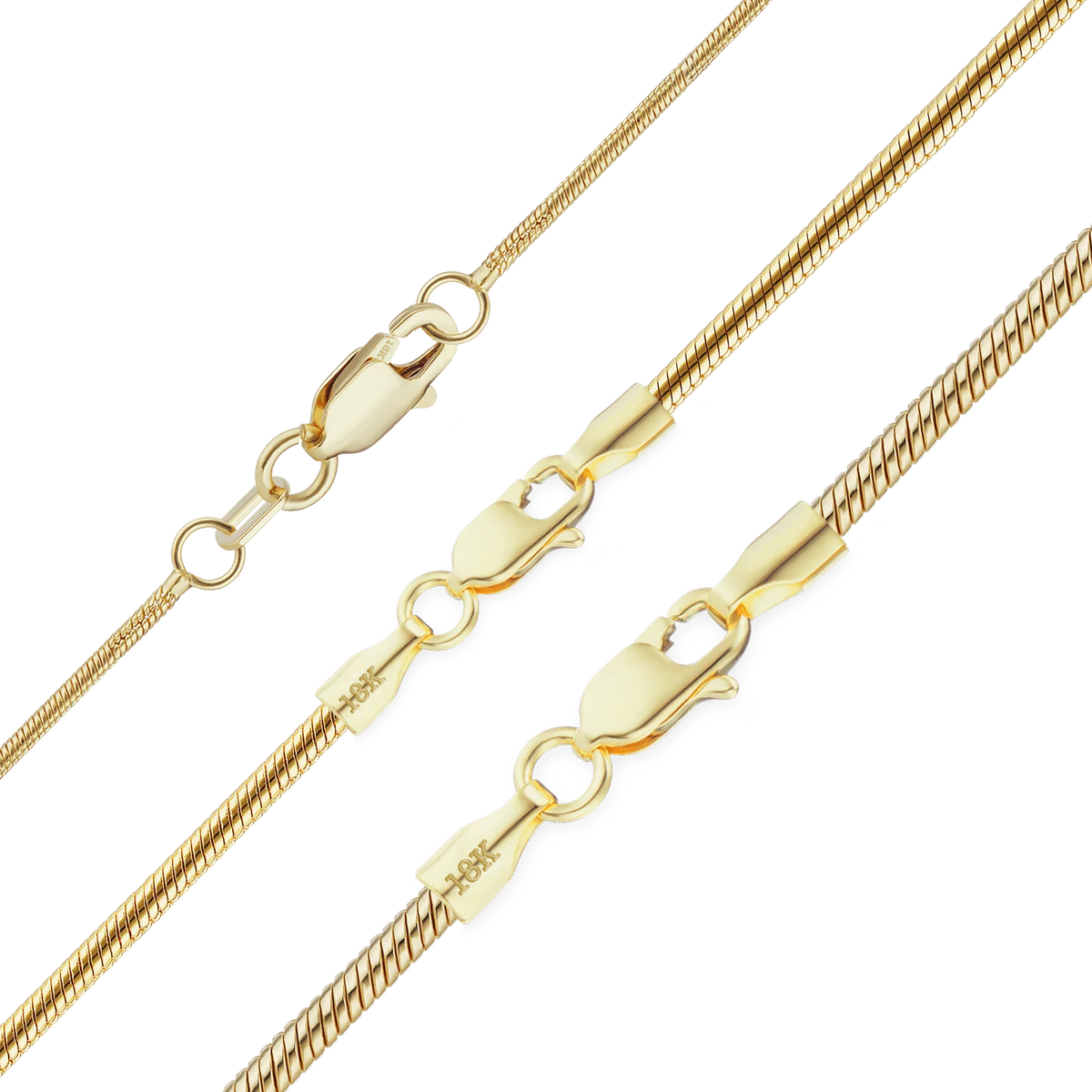 Round Snake Bracelet in 18K Yellow Gold