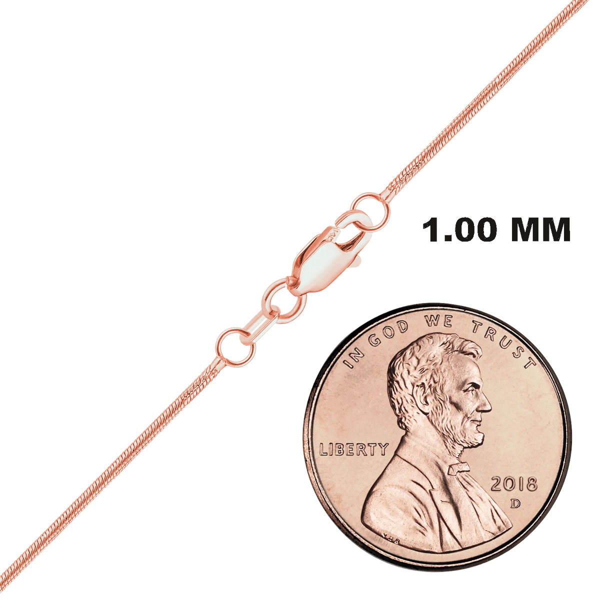 Round Snake Bracelet in 14K Rose Gold