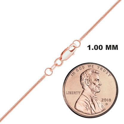 Round Snake Bracelet in 14K Rose Gold