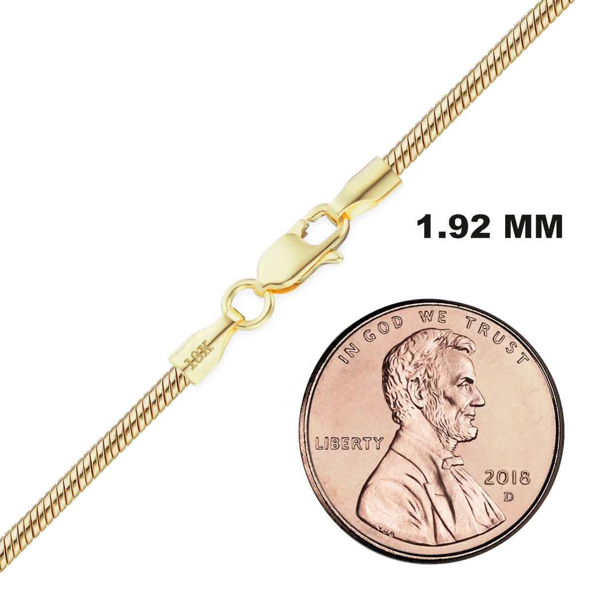 Round Snake Bracelet in 18K Yellow Gold