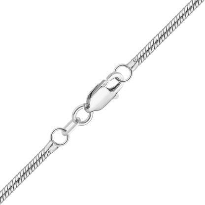 Round Snake Bracelet in 14K White Gold