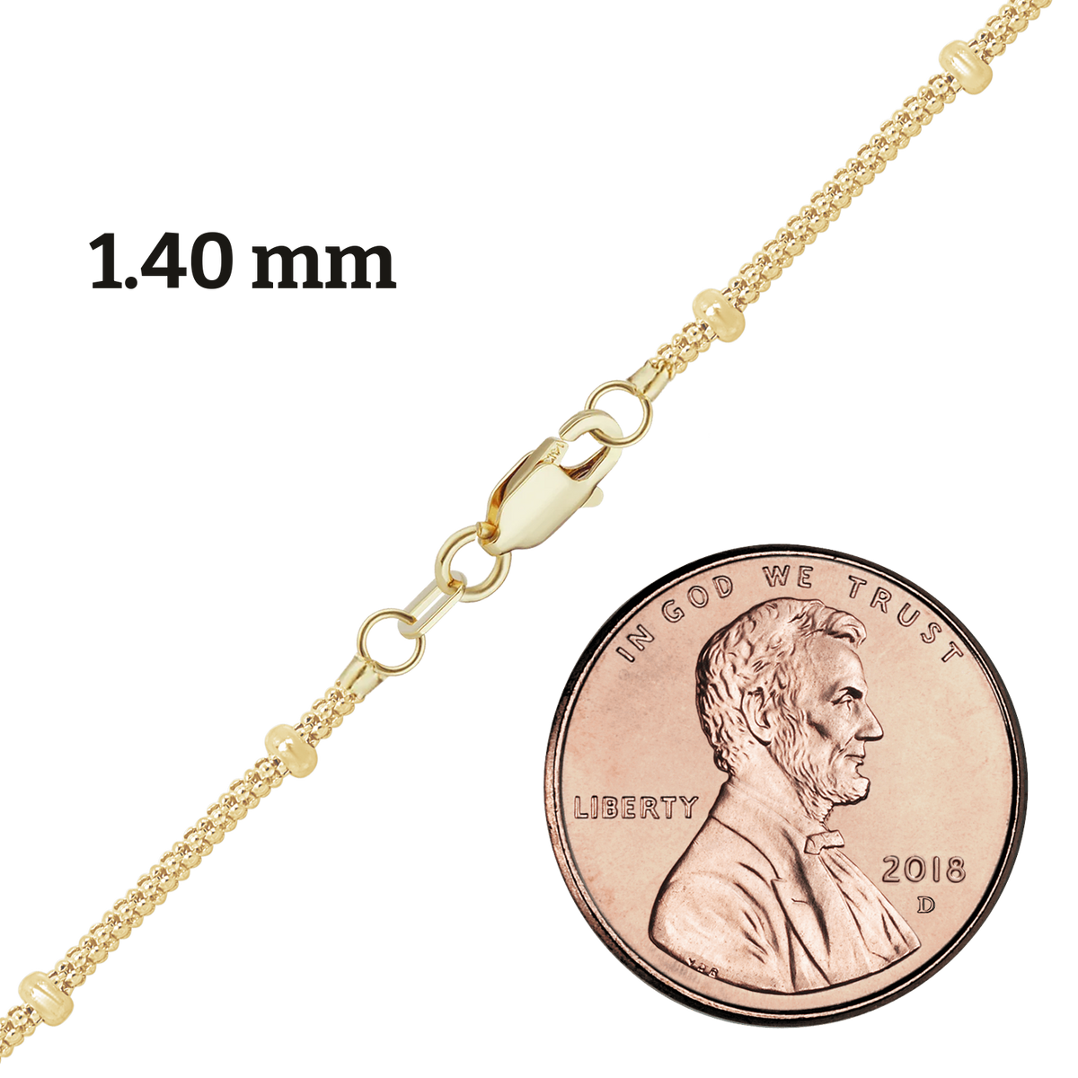 Stud Birdcage Necklace in 14K yellow gold
