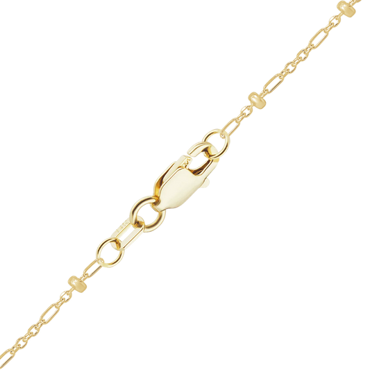Stud Alternating Cable Bracelet in 14K yellow gold