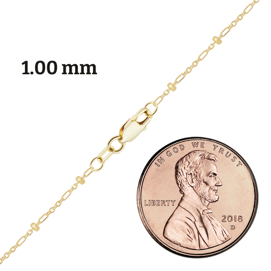 Stud Alternating Cable Bracelet in 14K yellow gold