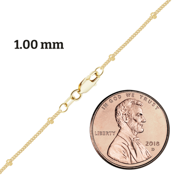 Stud Curb Bracelet in 14K yellow gold