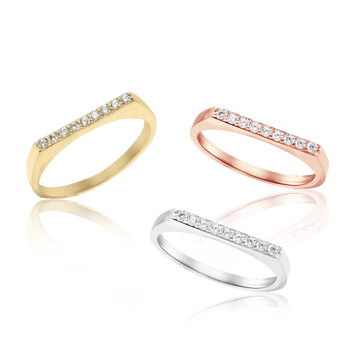 Channel Ring with Diamonds