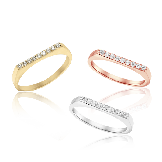 Channel Ring with Diamonds