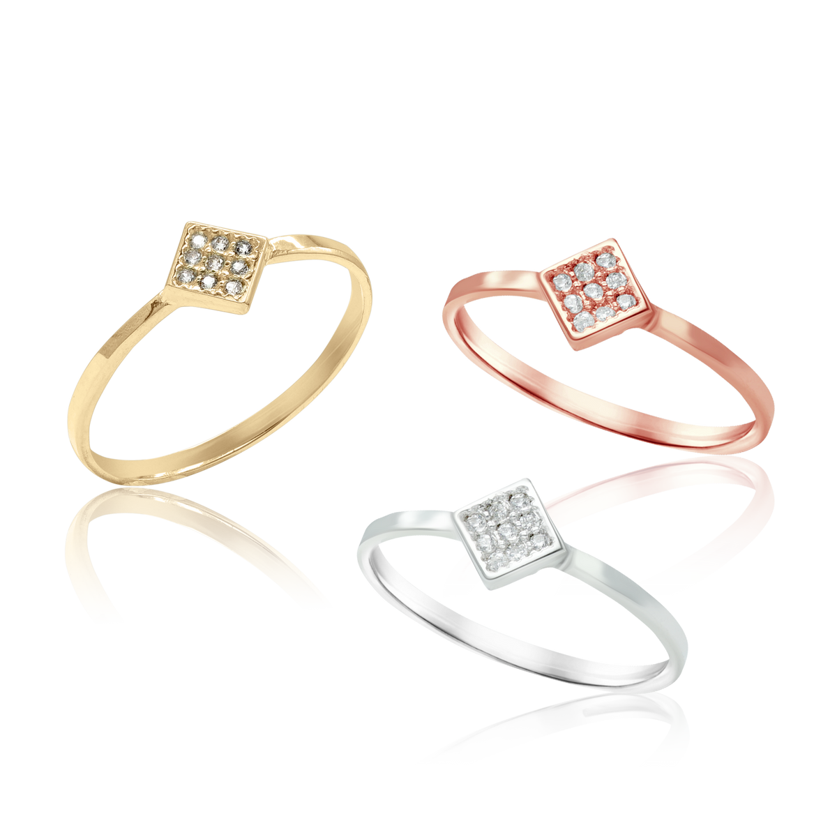 Square Ring with Diamonds