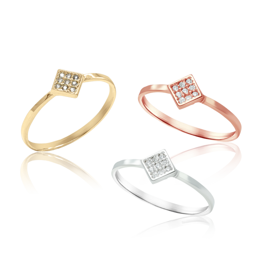 Square Ring with Diamonds