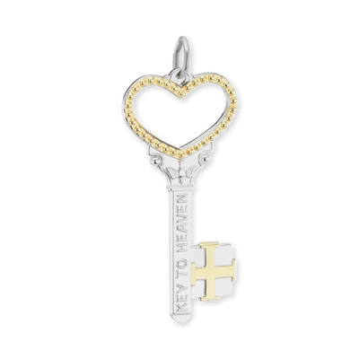 Key to Heaven Christian Novelty Pendant in sterling silver