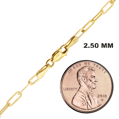 Paperclip Cable Bracelet in 18K Yellow Gold