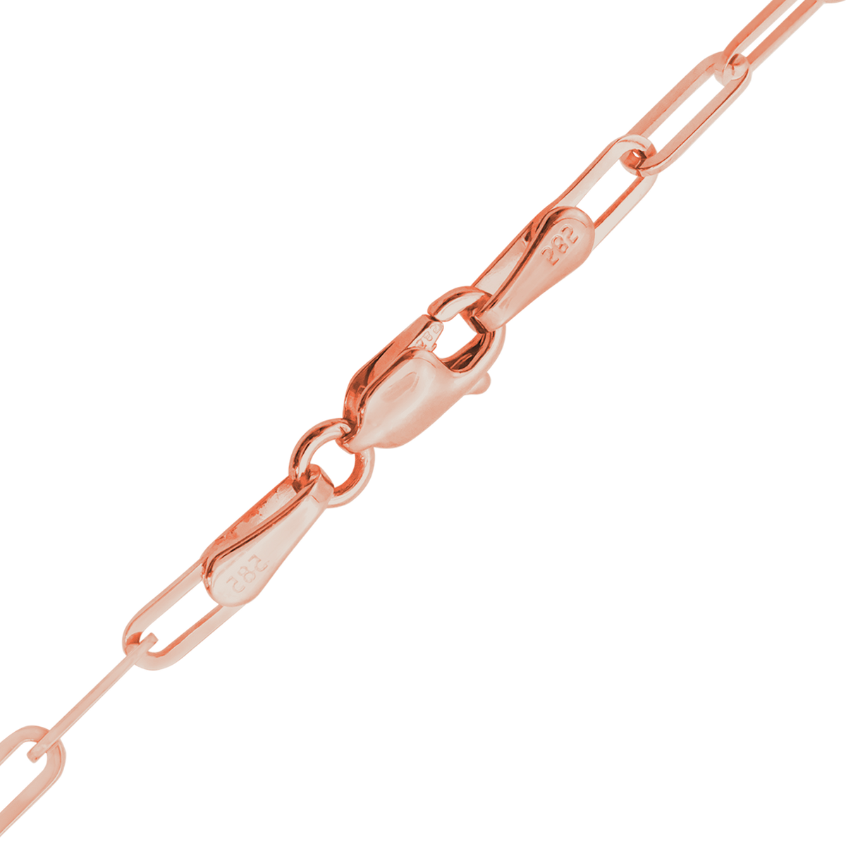 Paperclip Cable Bracelet in 14K Rose Gold