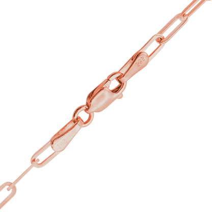 Paperclip Cable Bracelet in 14K Rose Gold