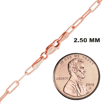 Paperclip Cable Bracelet in 14K Rose Gold