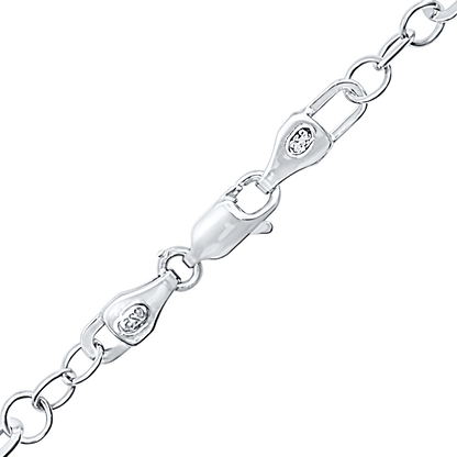 Alternating Paperclip Cable Necklace in sterling silver