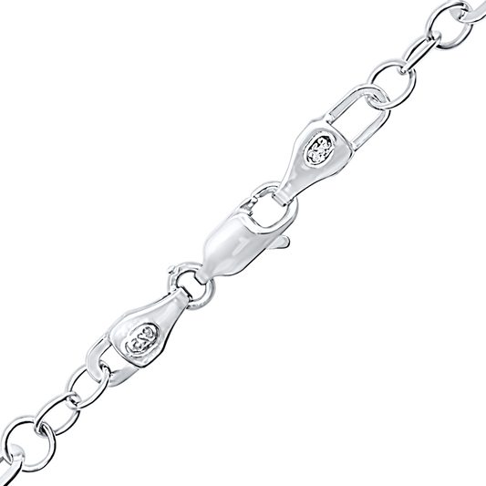 Alternating Paperclip Cable Necklace in sterling silver