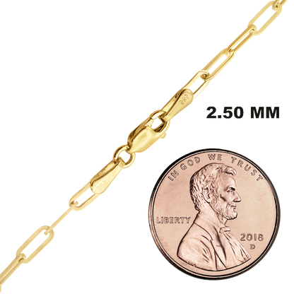 Paperclip Cable Anklet in Sterling Silver
