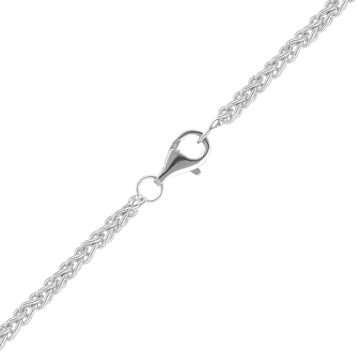 Round Wheat Chain in platinum