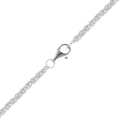 Round Wheat Chain in platinum