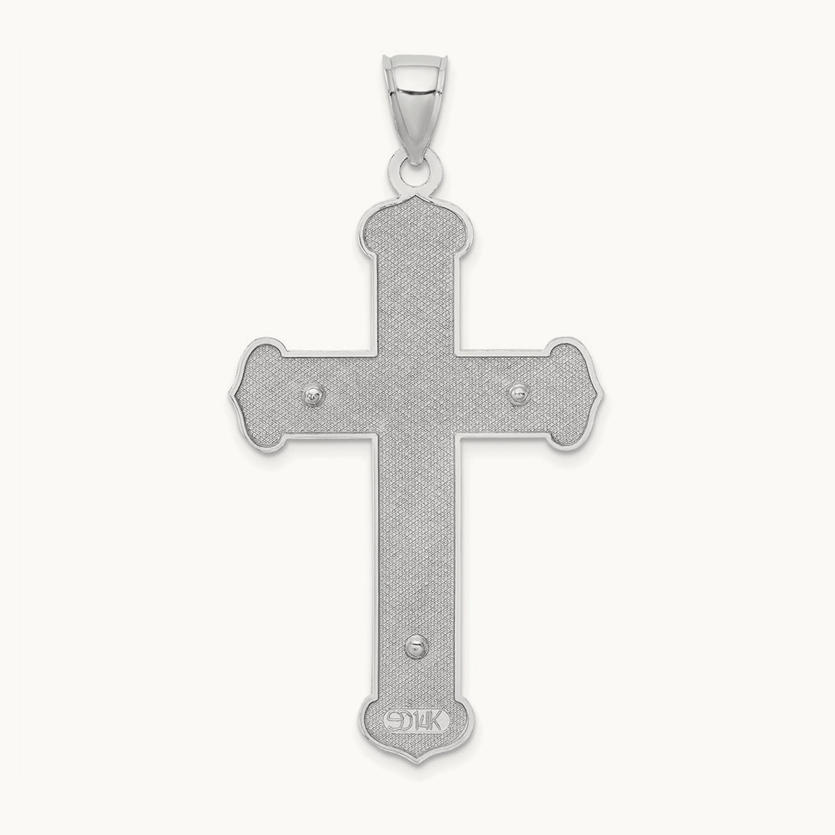 Crucifix Charm, 14K White Gold