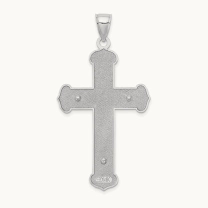 Crucifix Charm, 14K White Gold