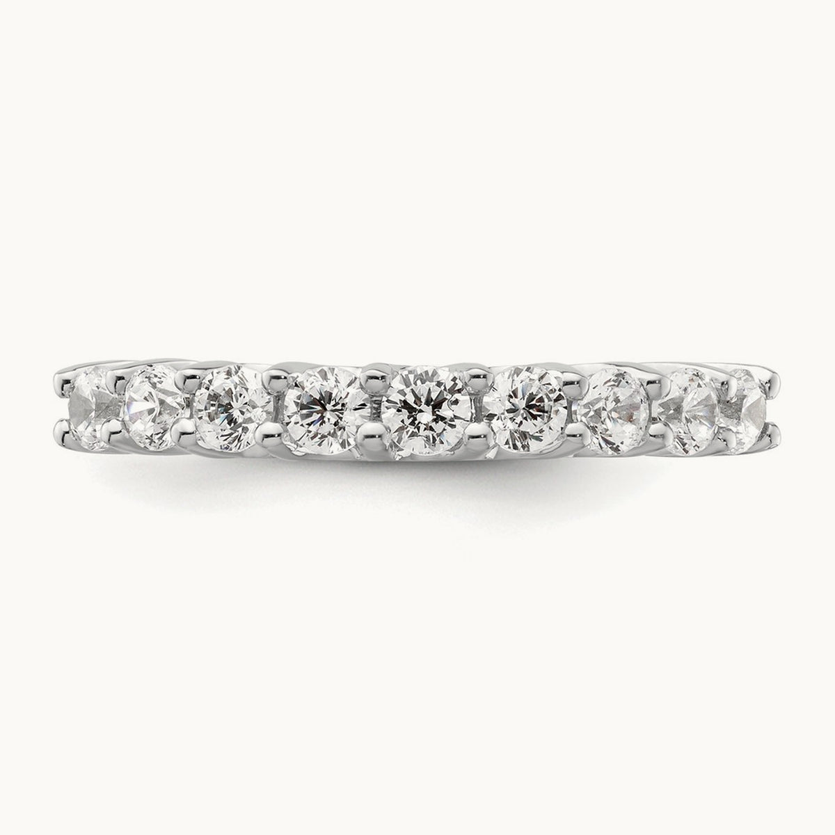 9-Stone Diamond Band, 14K White Gold