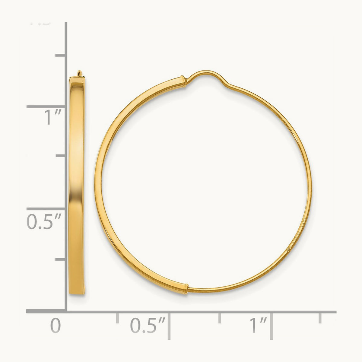 Wire Hoop Earrings — 14K Yellow Gold