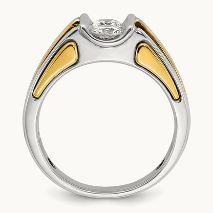 IBGoodman Men's Diamond Complete Ring, 14K Two-tone