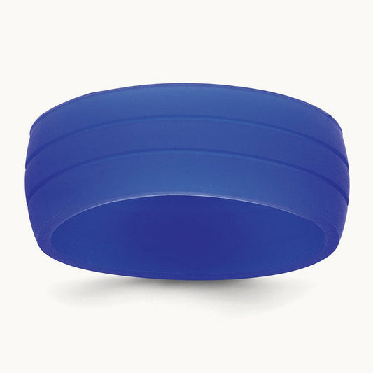 Silicone Blue 8.50mm Grooved Band