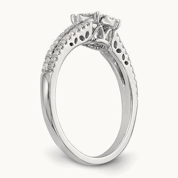 Complete Diamond Cluster Engagement Ring — photo set