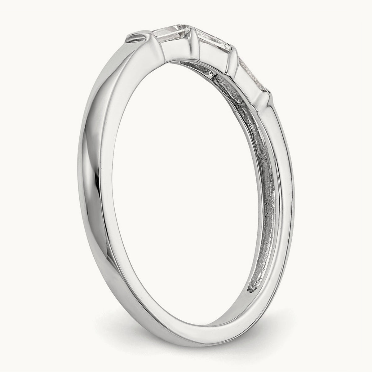 Diamond Wedding Band, 14K White Gold
