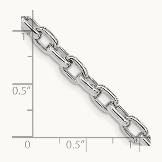 WG Fancy Link Hand Polished Chain, 5mm, 14K