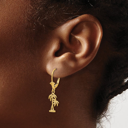 Palm Tree Leverback Earrings — photo set