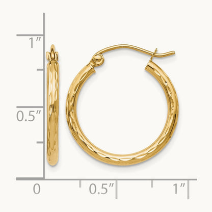 Textured Hinged Hoop Earrings — Leslie's — 20mm