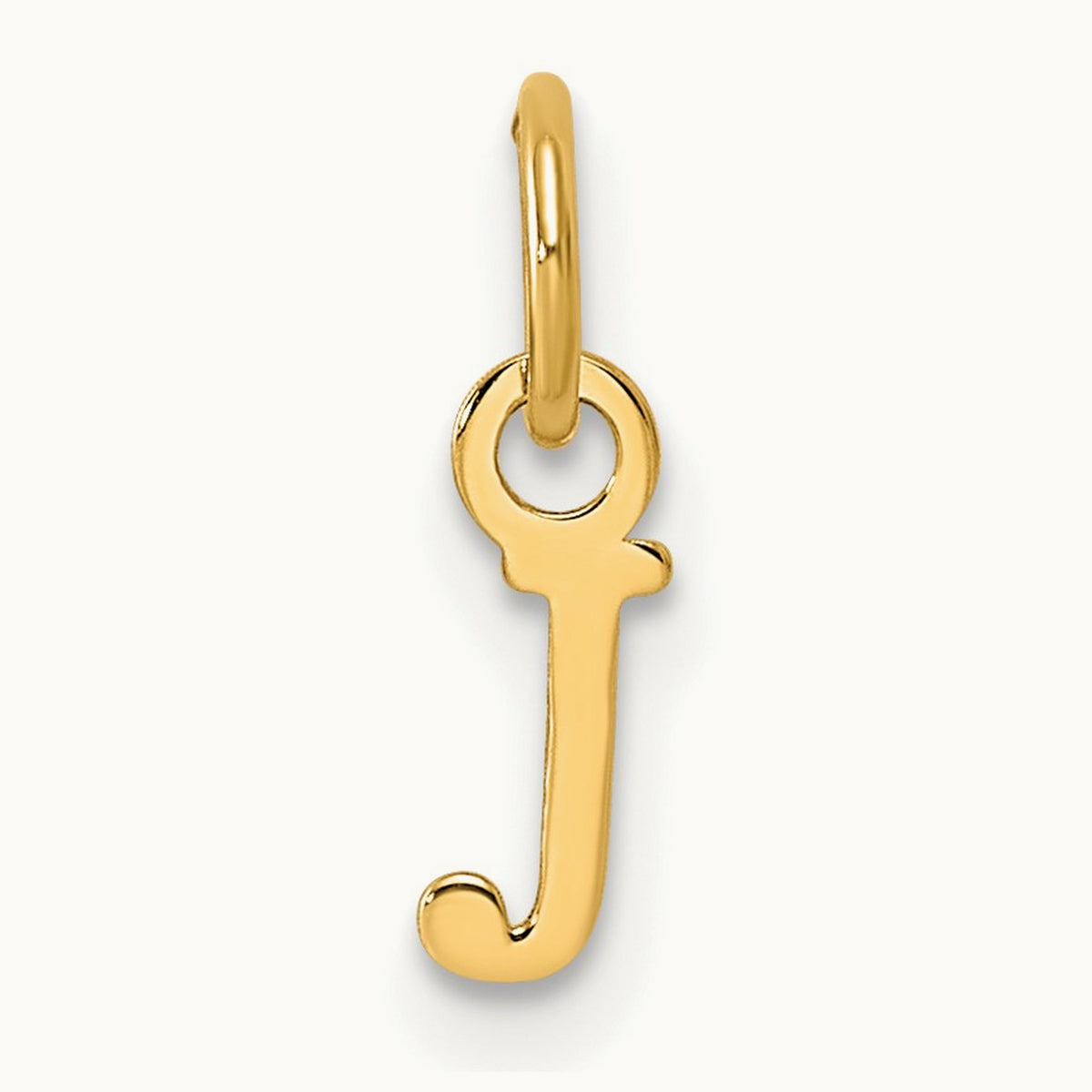 Cutout Letter J Initial Pendant, 14K Yellow Gold