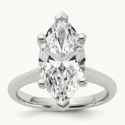 Marquise 8X Ring, 4.00 ct tw Lab-Grown Diamond — 14K White Gold