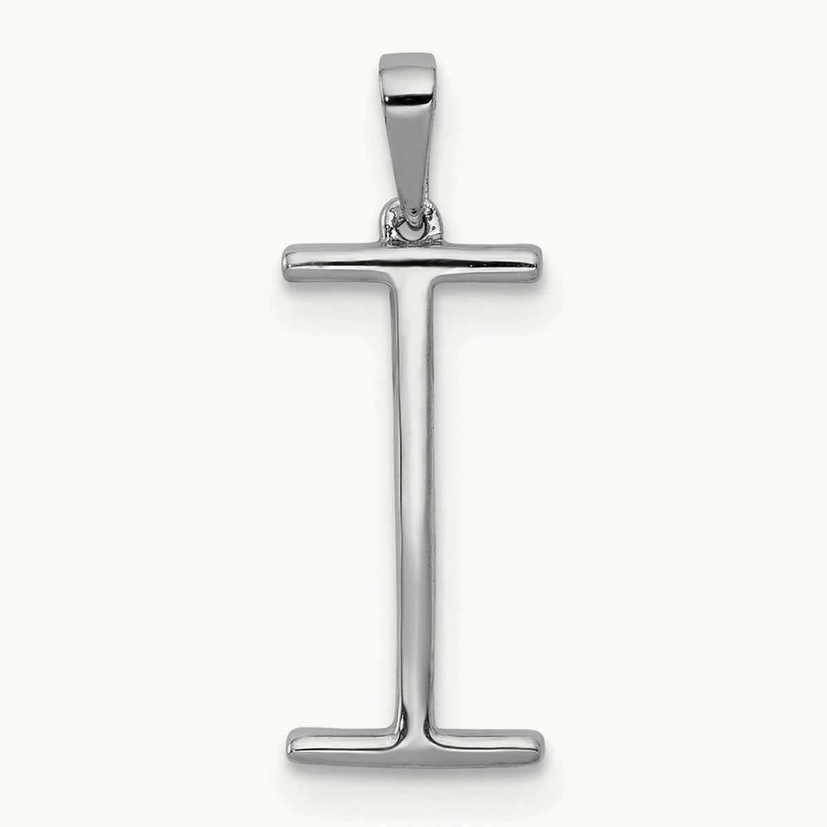 Diamond Letter I Initial Pendant, 14K White Gold