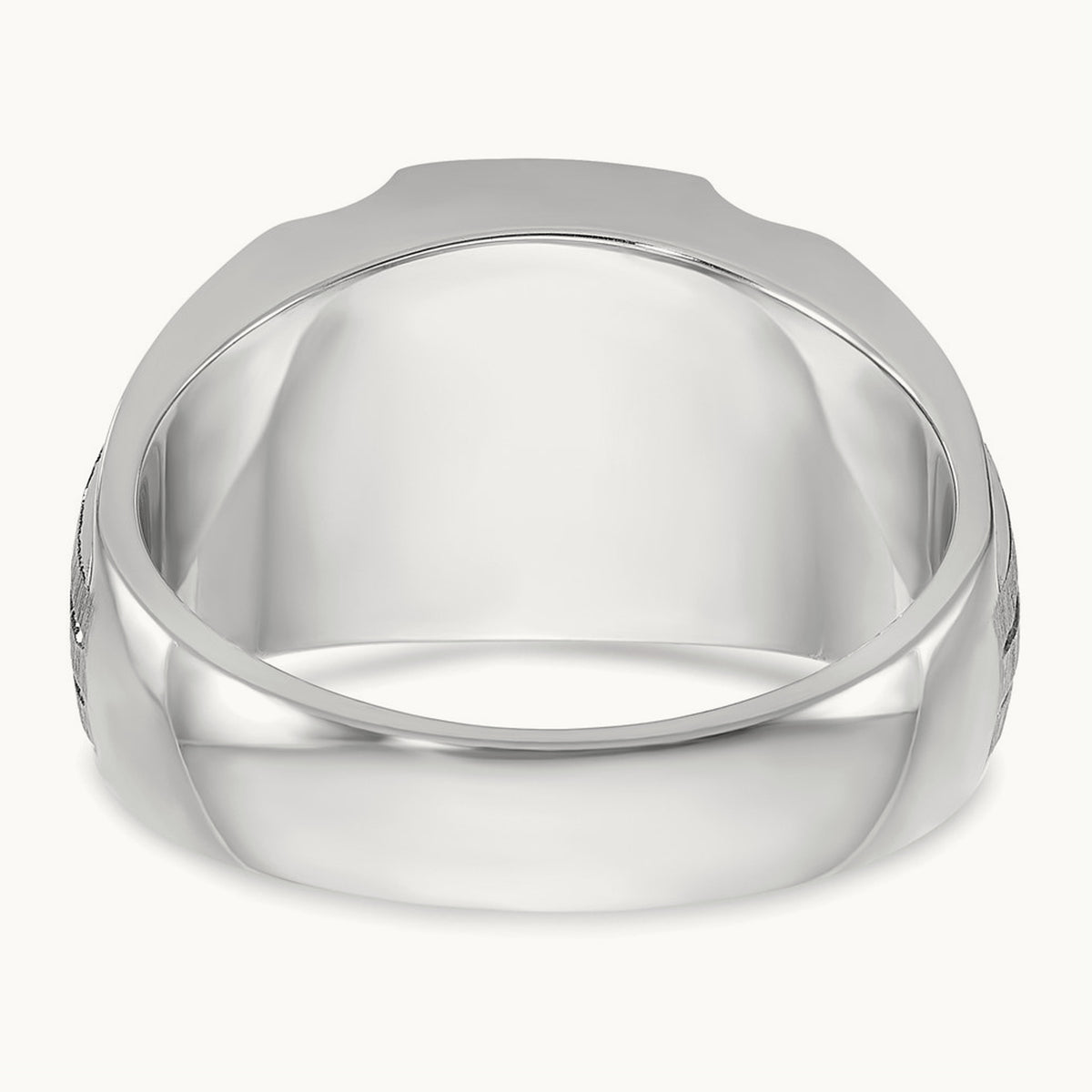 IBGoodman Satin Cr. Ruby/Diamond Complete Ring, 14K White Gold