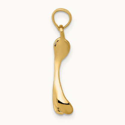 Wishbone Pendant, 14K