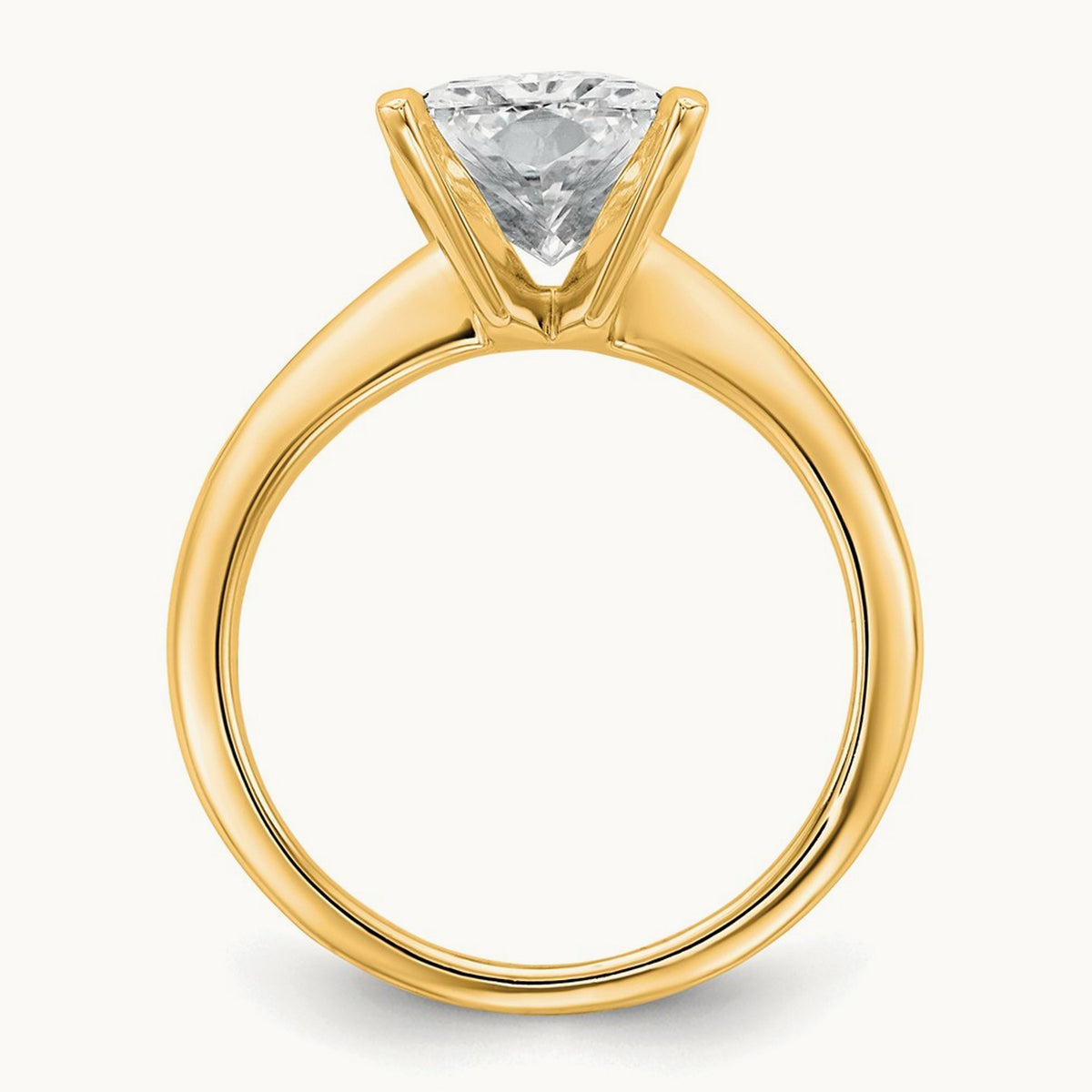 Radiant Solitaire Engagement Ring, 0.50-5.00 ct tw Lab-Grown Diamond — 4 ct, 14K Two-Tone
