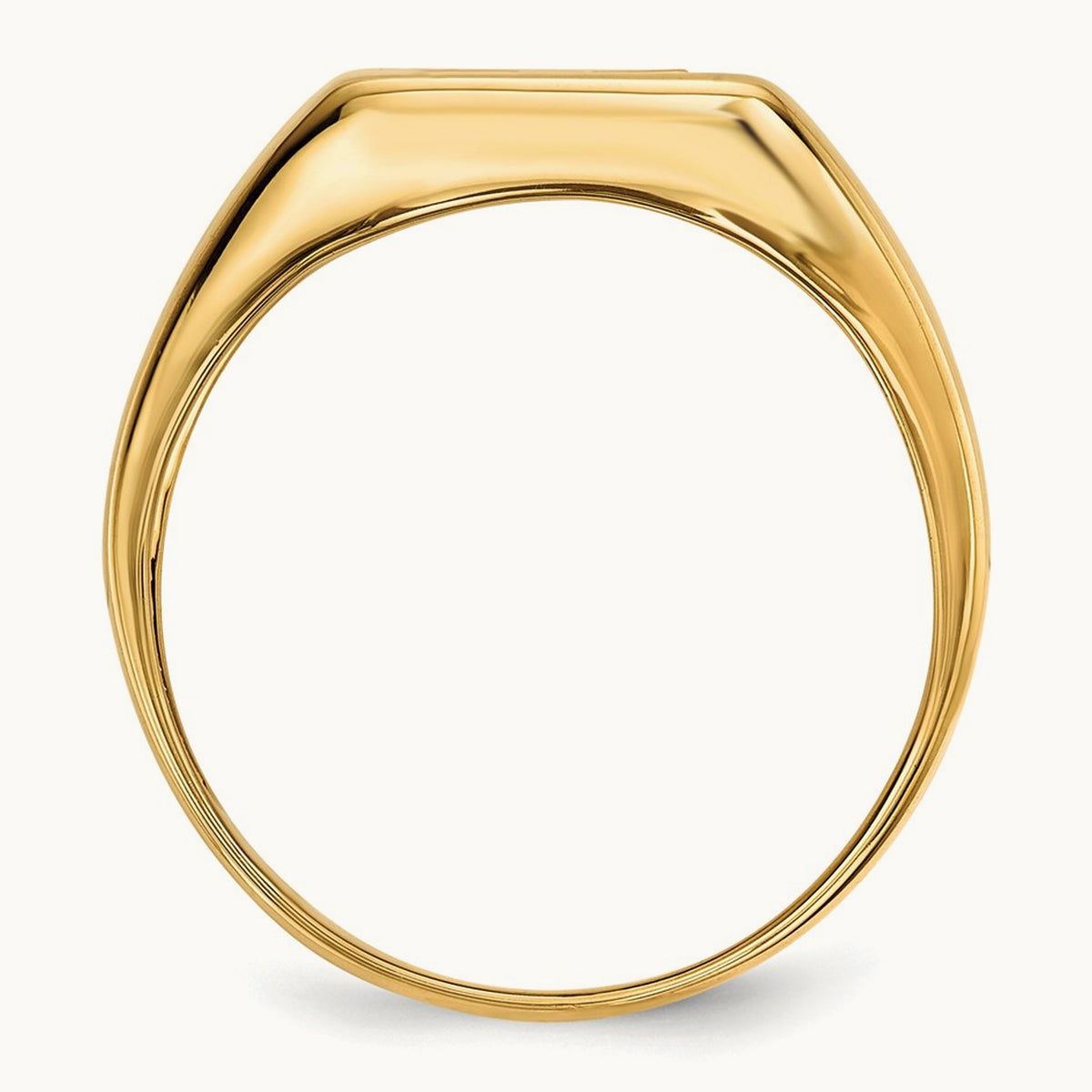Onyx and Diamond Cross Mens Ring, 14K