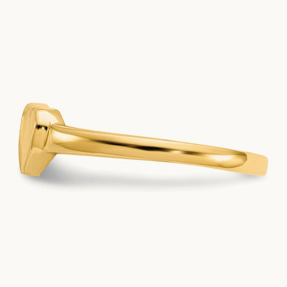 5.5x5. Open Back Signet Ring, 0mm, 14K