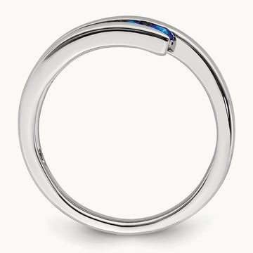Sapphire 4-stone Ring, 14K White Gold