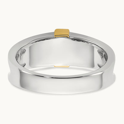14ktt IB Goodman Mens Polished 5-Stone Diamond Ring Mounting