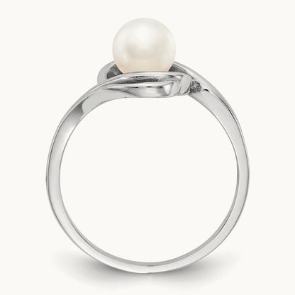 FW Cultured Pearl Ring, 5.5mm, 14K White Gold