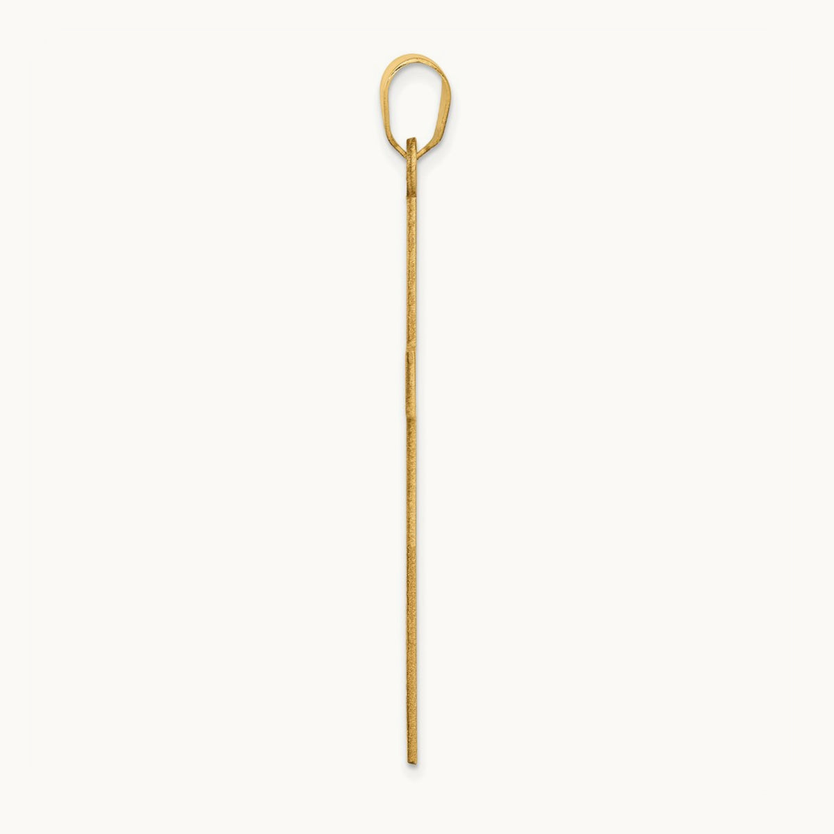 Florentine Satin Cross Pendant — 14K Yellow Gold, 48mm