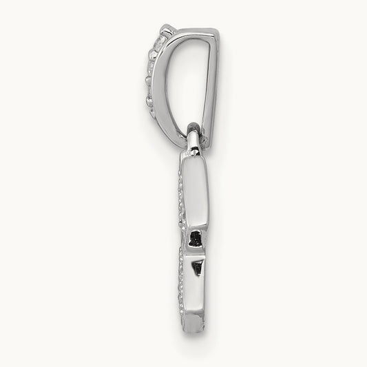 Diamond Aquarius Zodiac Pendant, 14K White Gold