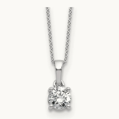 Solitaire Pendant Necklace, 0.50 ct tw Lab-Grown Diamond